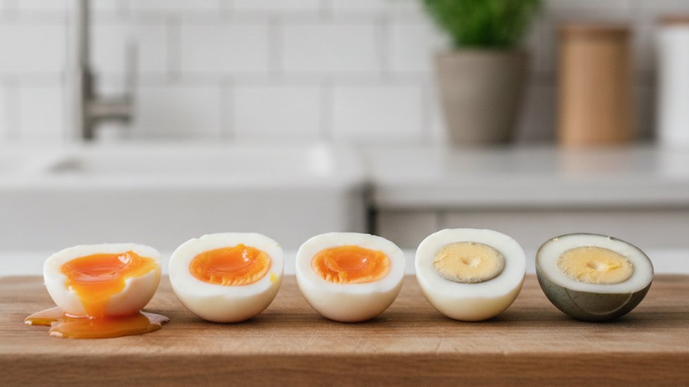 계란 삶는 시간표 반숙 완숙 단면